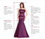 Pink A-Line V-neck Floor Length Prom Dresses With Beading Split Front, WGP008