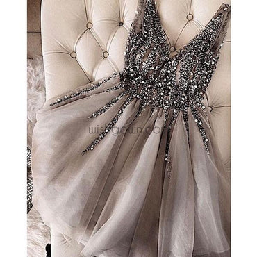 Sparkle Charming V Neck Party Cocktail Evening Short Homecoming Dress, PD0179