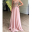 Spaghetti Strap Unique Applique Formal A Line Long Prom Dresses, SG162