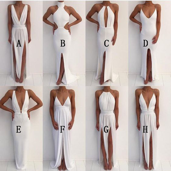 Simple Styles Ivory Sexy Cheap Beach Party Prom Dresses, SG149