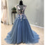 Cap Sleeves Unique Chariming Affordable Cheap Long Prom Dresses, WG1010 - Wish Gown