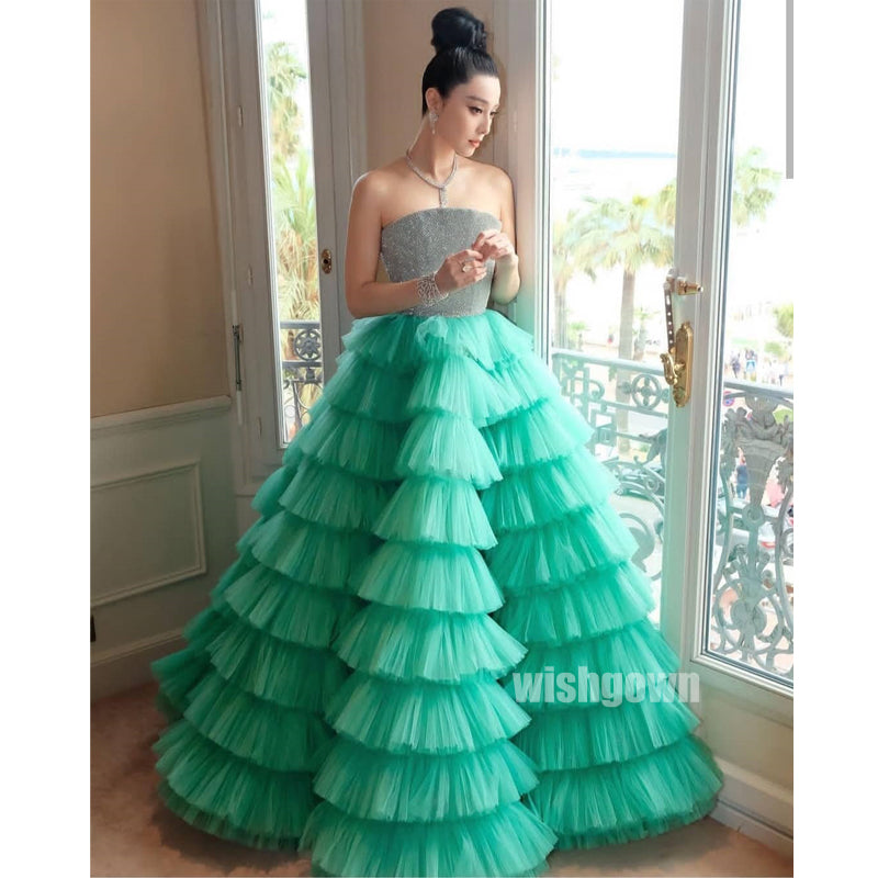 Gorgeous Tulle Evening Long Prom Dresses Ball Gown PG1103