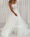 Cheap Squre Applique Tulle  Long Wedding Dresses WDH001