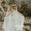 Unique V-Back Sleeveless Mermaid  Long Wedding Dresses WDH003