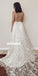 Floral Prints Deep V-neck Wedding Dresses Tulle Bridal Dresses WDH034