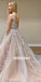 A-line Cap Sleeve Open Back Tulle Long Bridal Dresses WDH036