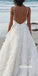 Sexy V-neck Spaghetti Strap Long Wedding Dress WDH053