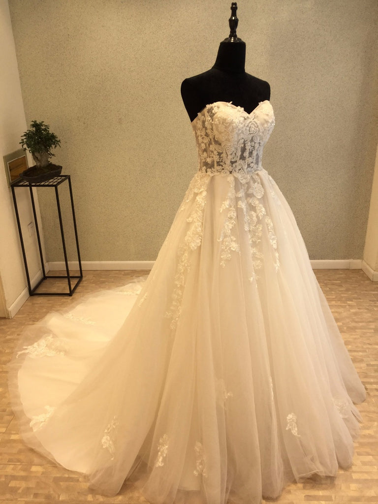 Sweetheart Elegant Long Cheap Bridal Wedding Dress, WG683