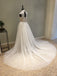 Cap Sleeves Affordable High Neck Modest Long Wedding Dresses, WG1237 - Wish Gown
