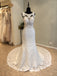 Memraid Open Back Lace Long Cheap Wedding Dress, WG689