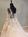 Long Sleeves Applique Tulle Lace Up Back Long Cheap Wedding Dress, WG687