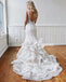 Lace Mermaid Open Back Long Wedding Dresses YH1111