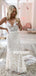 V-neck Mermaid Lace Tulle Long Wedding Dresses YH1121