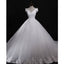 Classic Style Off Shoulder Lace Up Vantage Lace Wedding Dresses, WD0180