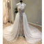 Cap Sleeves Affordable High Neck Modest Long Wedding Dresses, WG1237 - Wish Gown