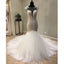 Cap Sleeves Mermaid Sexy Seen Through Long Wedding Dress for Brides, WG1206 - Wish Gown