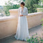 Sexy V Neck Long Sleeves Lace Top Tulle Formal Long Wedding Dresses, WG670